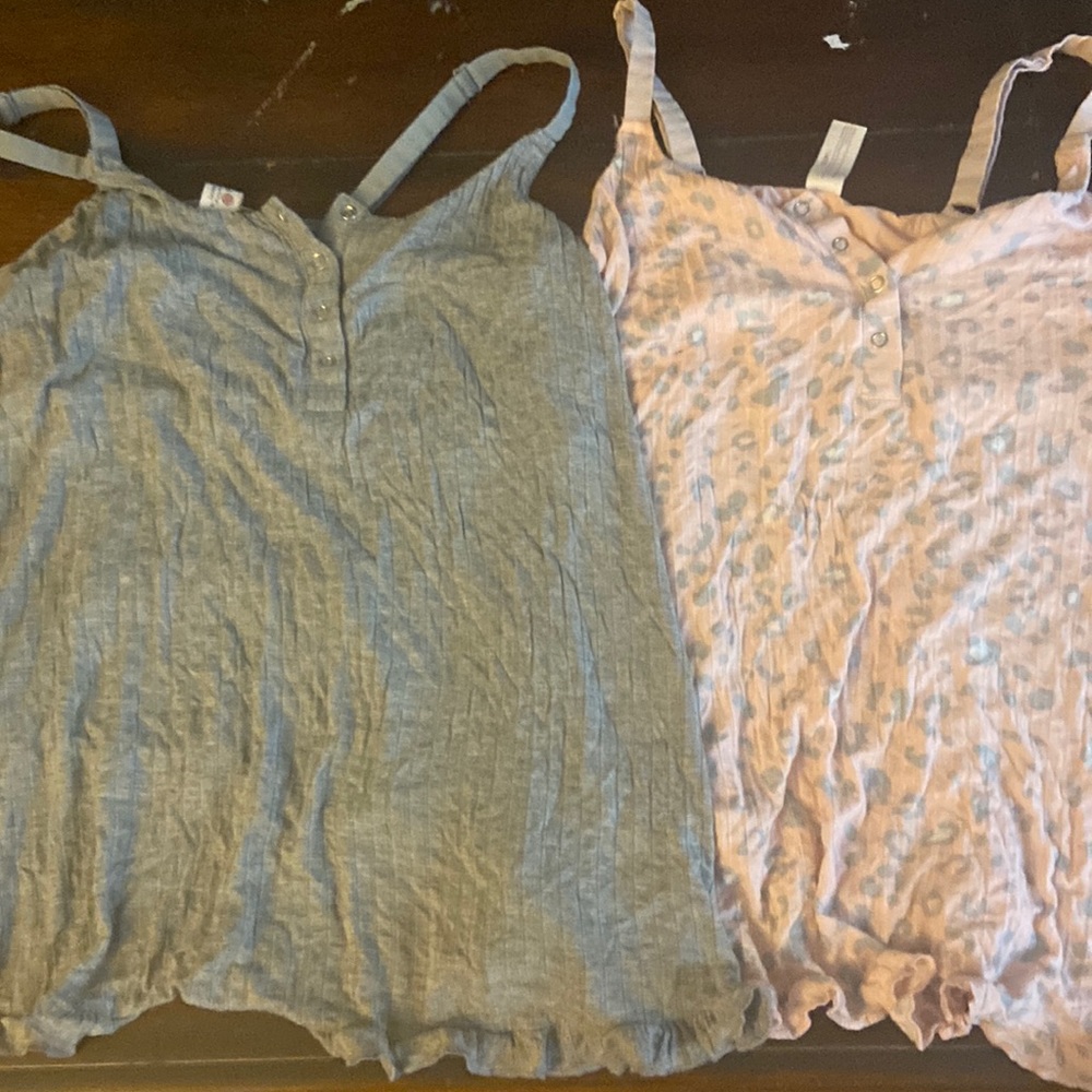 Two large maternity pj tops